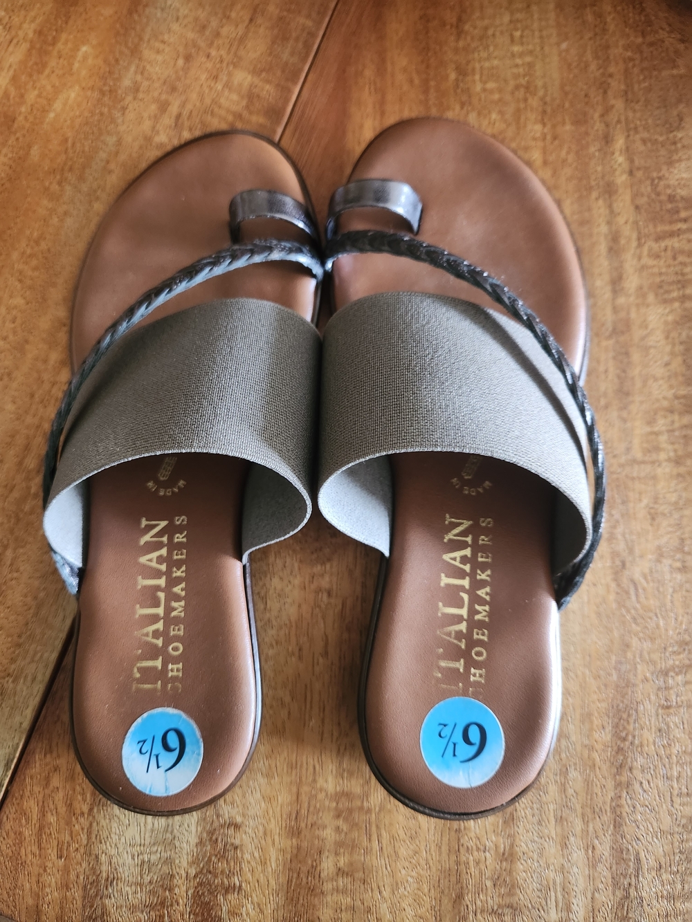 ITALIAN Shoemakers Taupe Slip-On Women's Sandals